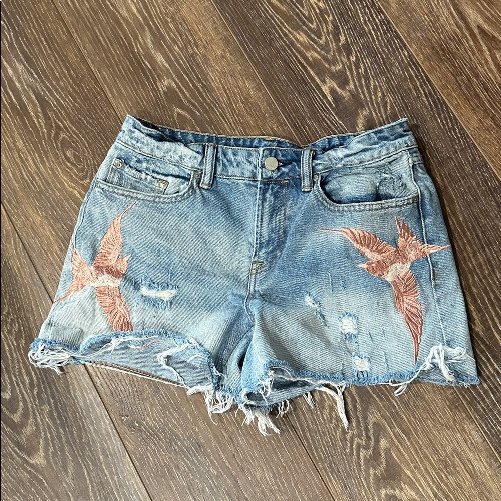 All Saints Blue Denim Shorts